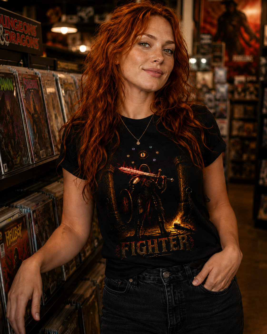 Nerd Enough Fighter graphic t-shirt lifestyle photo