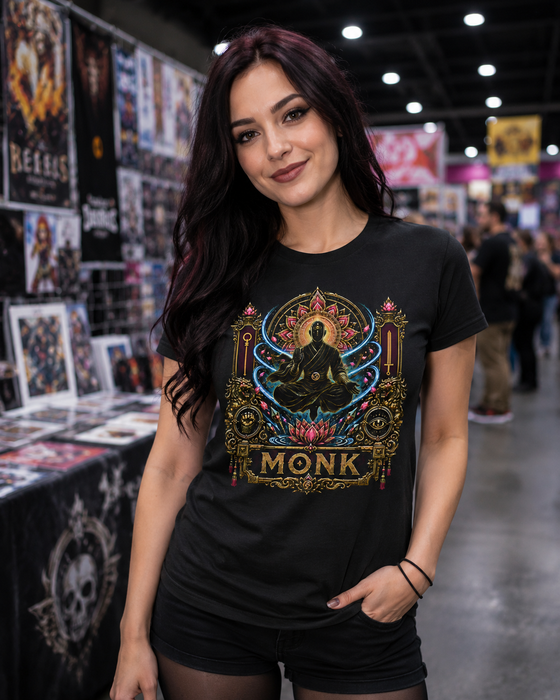 Nerd Enough Monk graphic t-shirt lifestyle photo