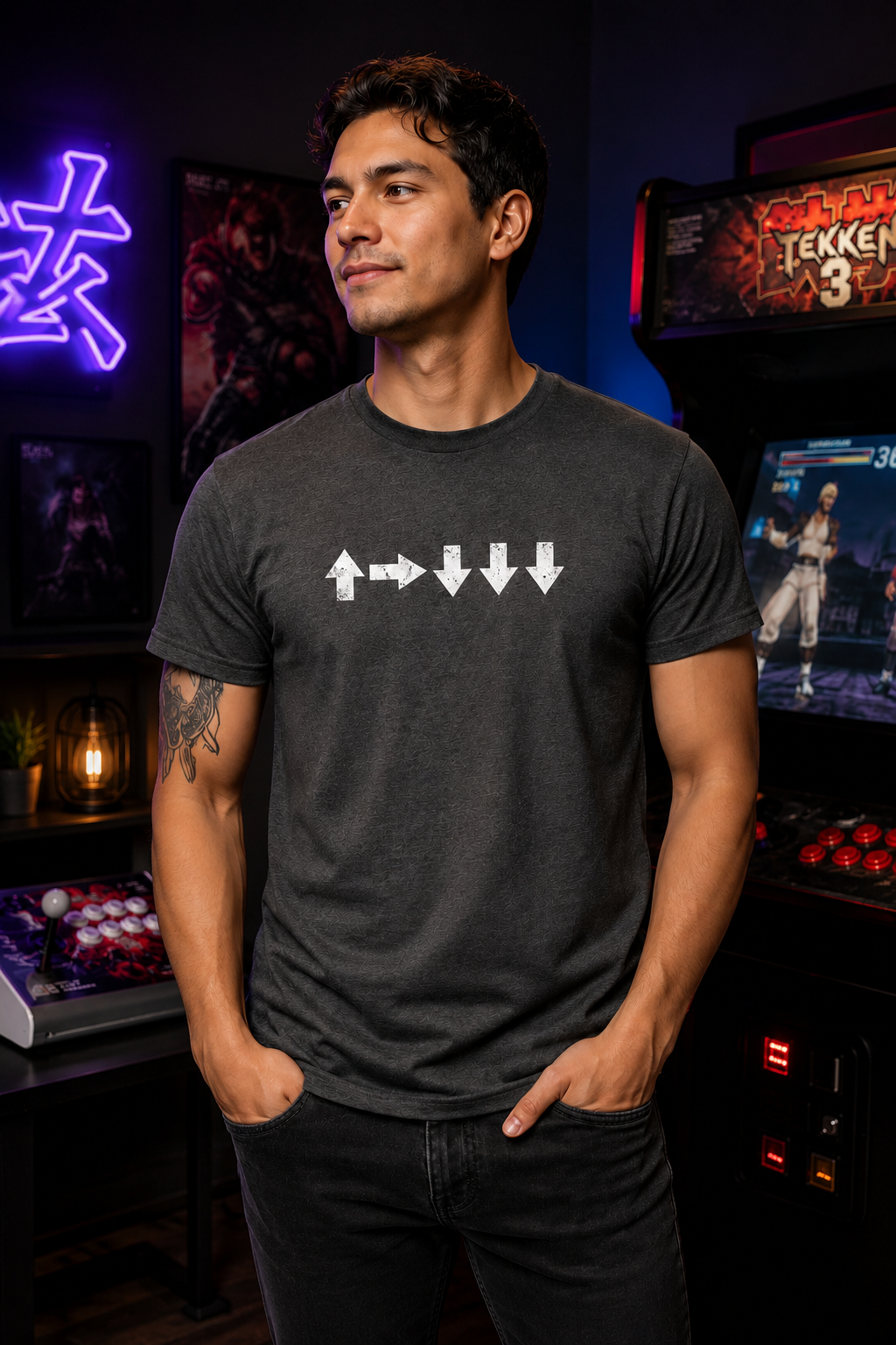 Nerd Enough 500 kg Bomb video game graphic t-shirt