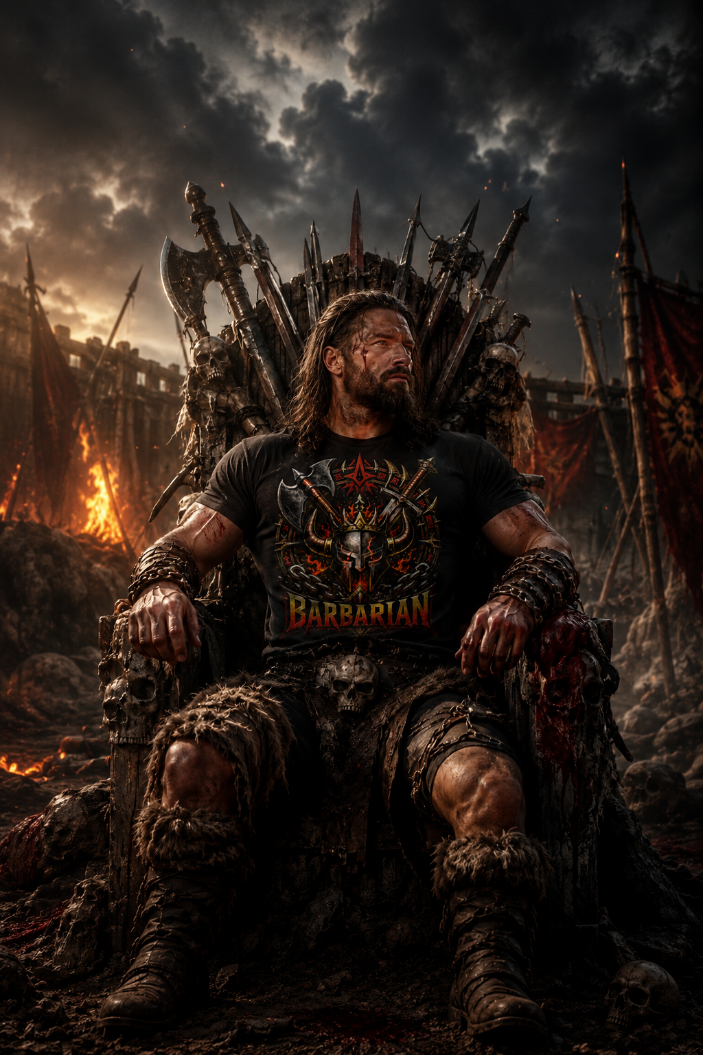 Nerd Enough Barbarian D&D RPG class graphic t-shirt