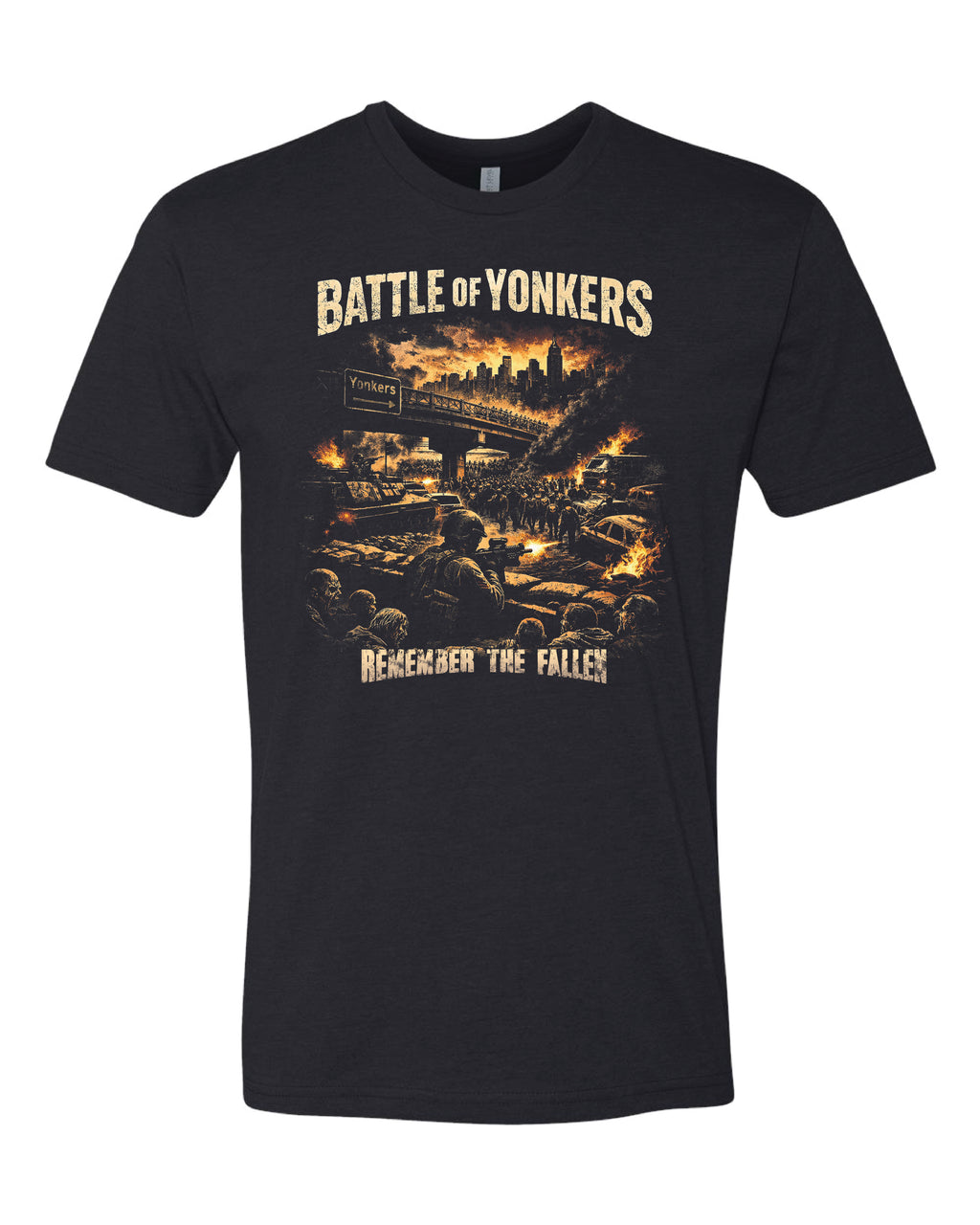Nerd Enough Battle of Yonkers zombie apocalypse t-shirt design
