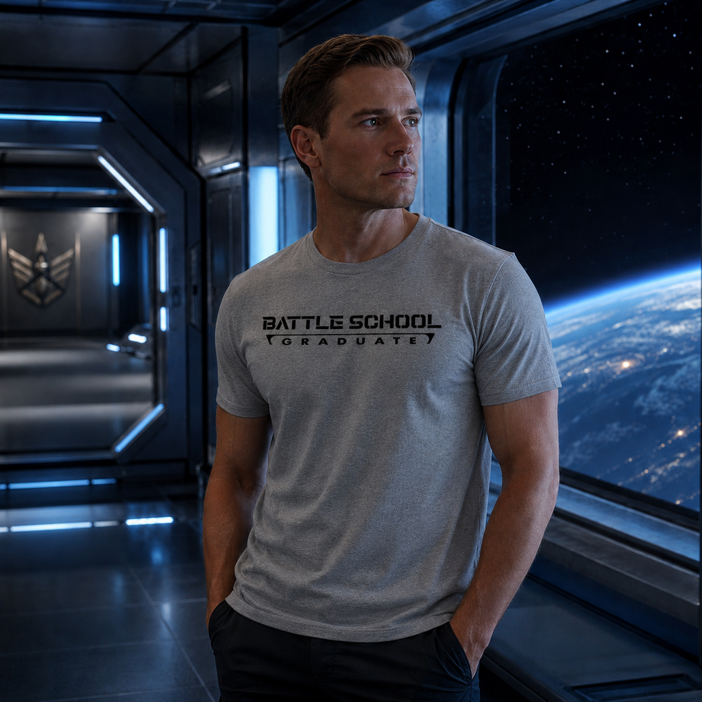 Nerd Enough Battle School Graduate minimalist tee design