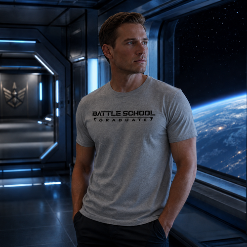 Nerd Enough Battle School Graduate minimalist tee design