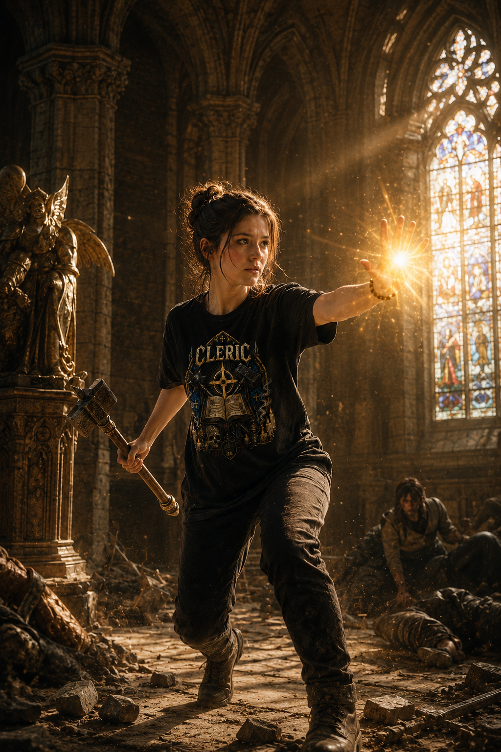 Nerd Enough Cleric D&D RPG class graphic t-shirt
