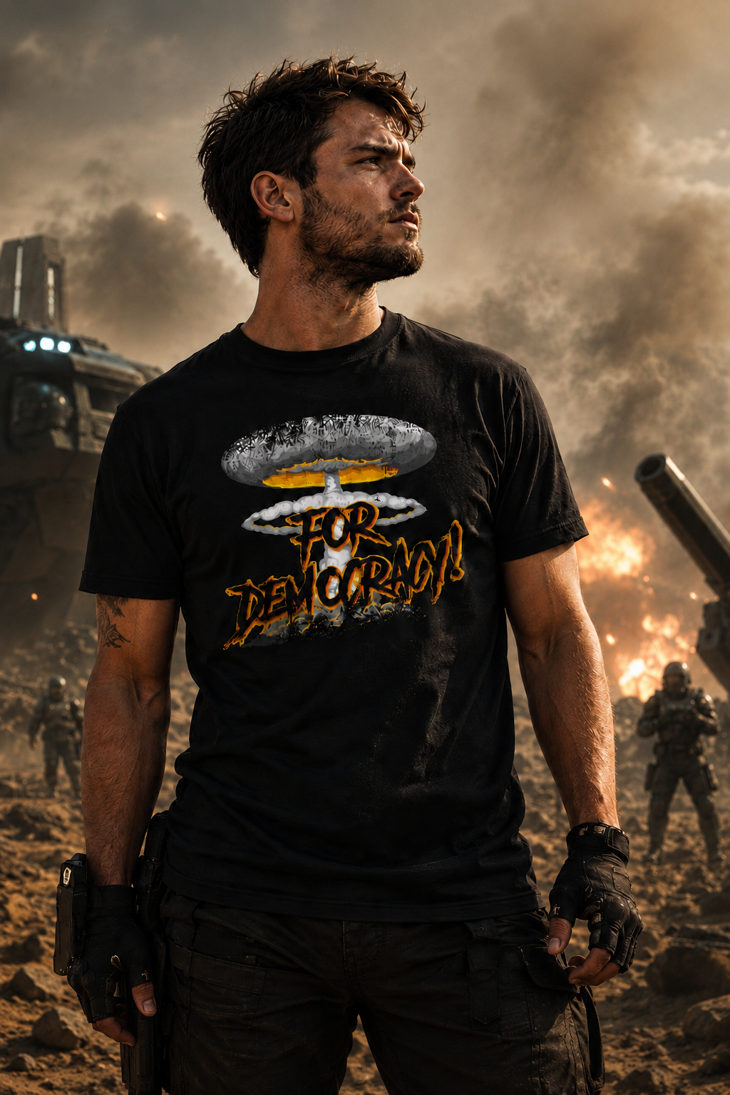 Nerd Enough For Democracy video game graphic t-shirt