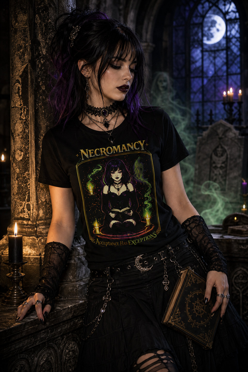 Nerd Enough Necromancy dark fantasy graphic t-shirt