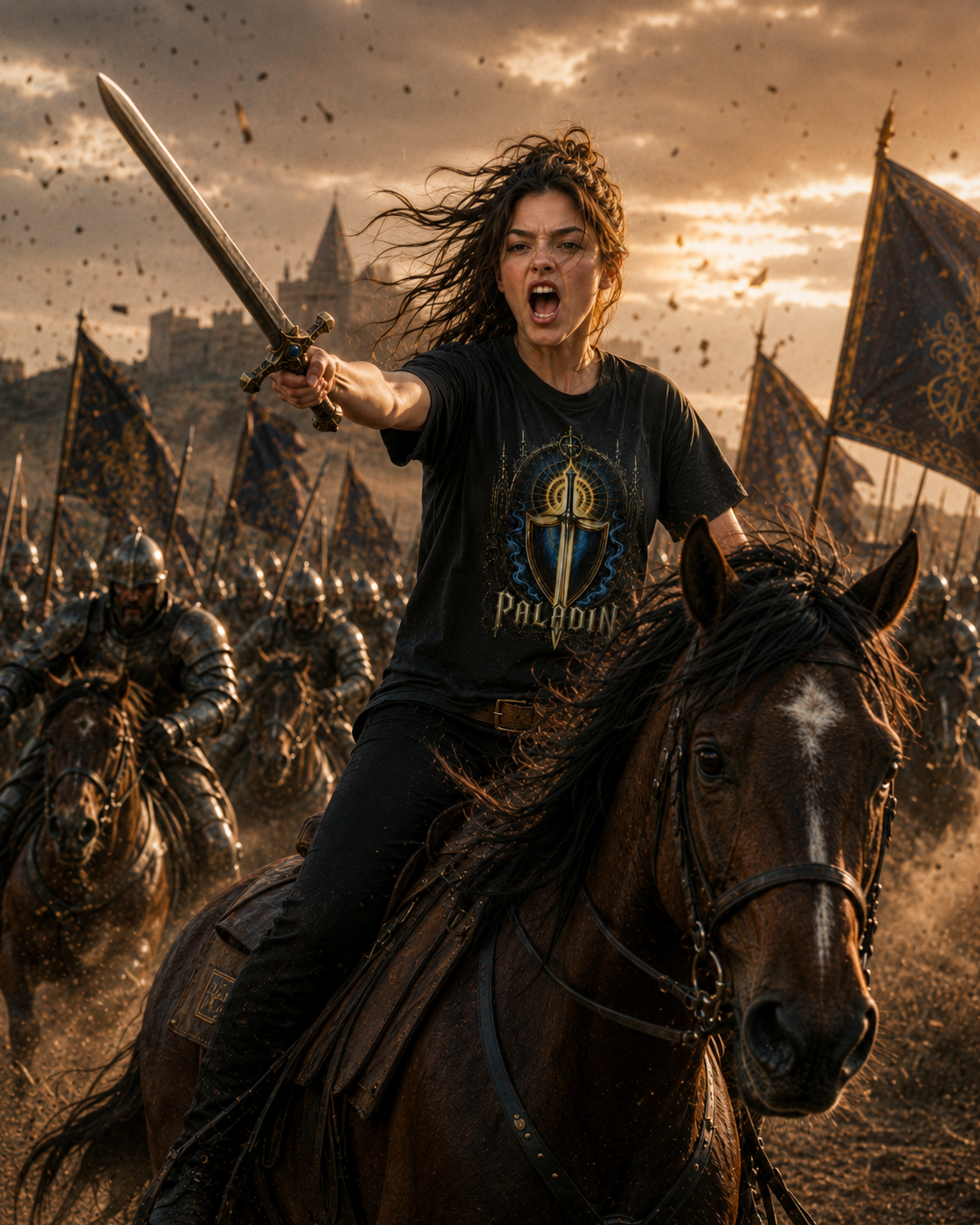 Nerd Enough Paladin scene D&D graphic tee