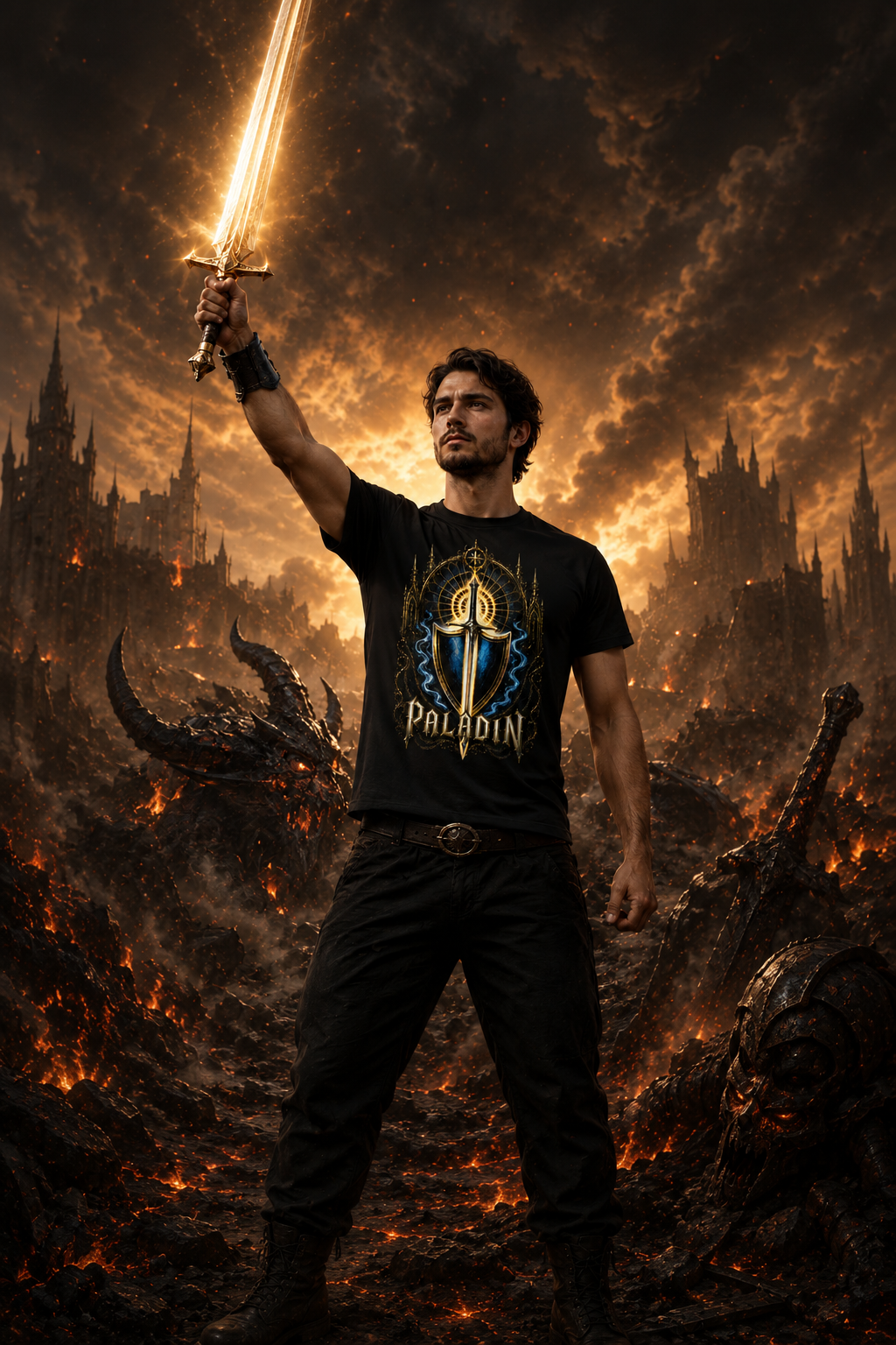 Nerd Enough Paladin D&D RPG class graphic t-shirt
