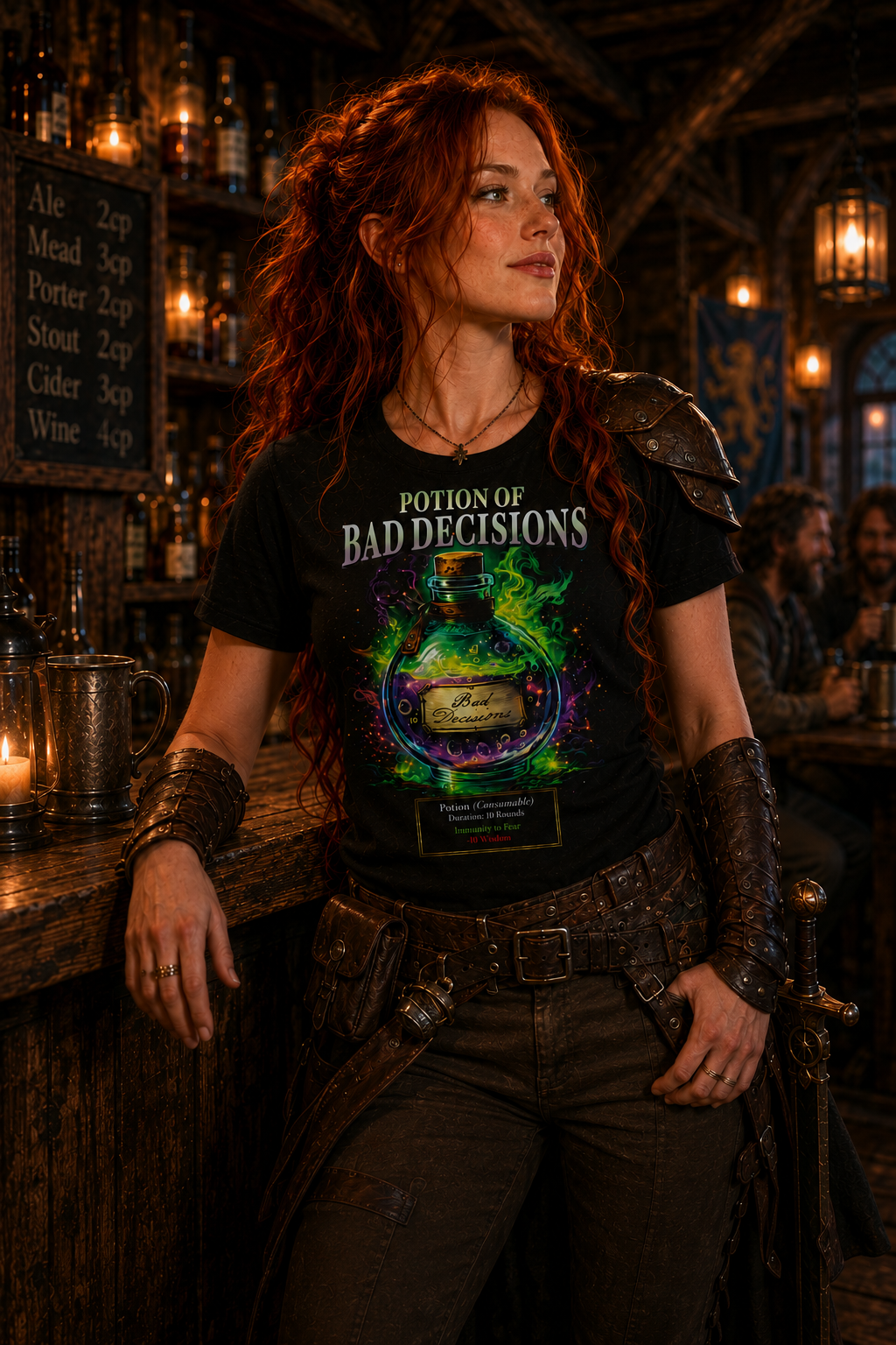 Nerd Enough Potion of Bad Decisions fantasy graphic t-shirt