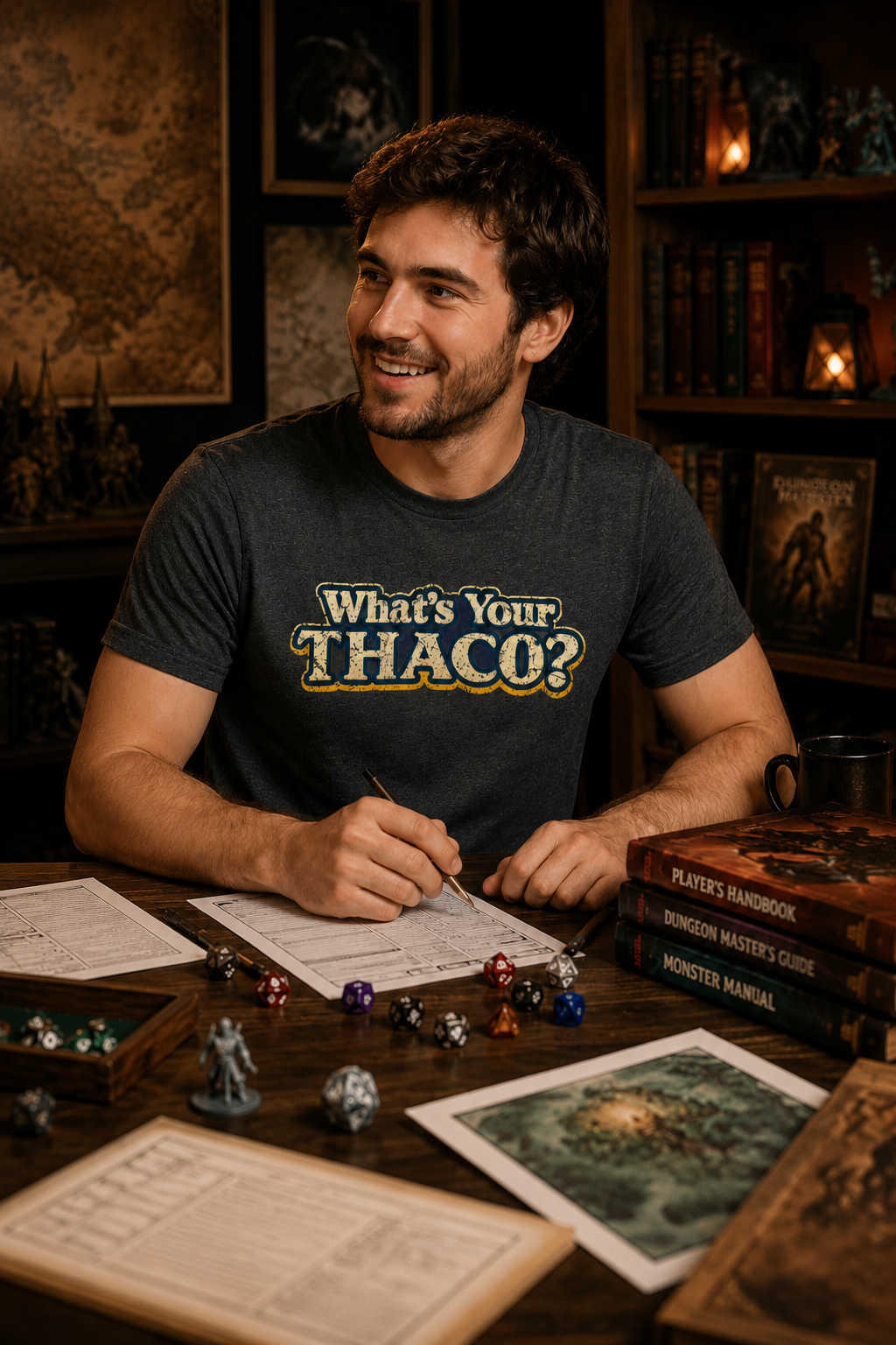 Nerd Enough What's Your THAC0 D&D tabletop t-shirt