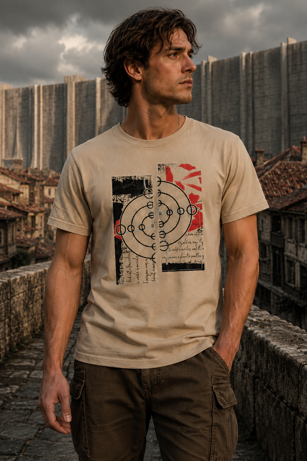 Nerd Enough Trost District anime graphic t-shirt