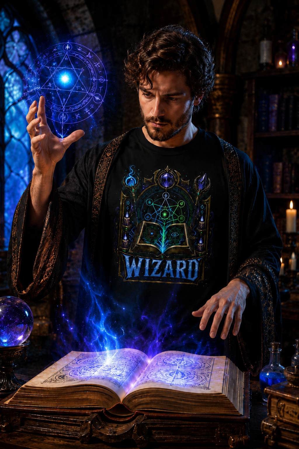 Nerd Enough Wizard D&D RPG class graphic t-shirt